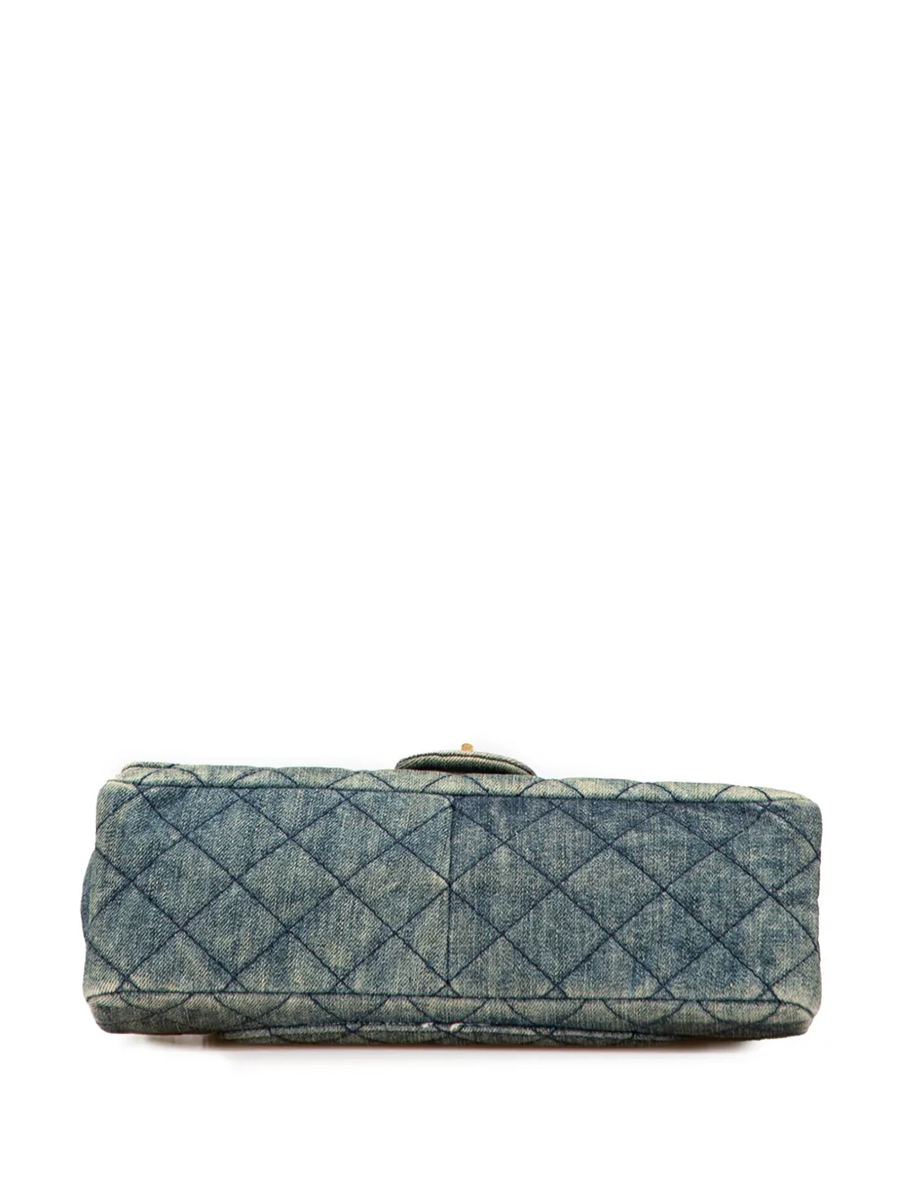 Pre-owned Chanel 2012 Reissue 2.55 Quilted Denim Double Flap 226 Shoulder Bag In Blue