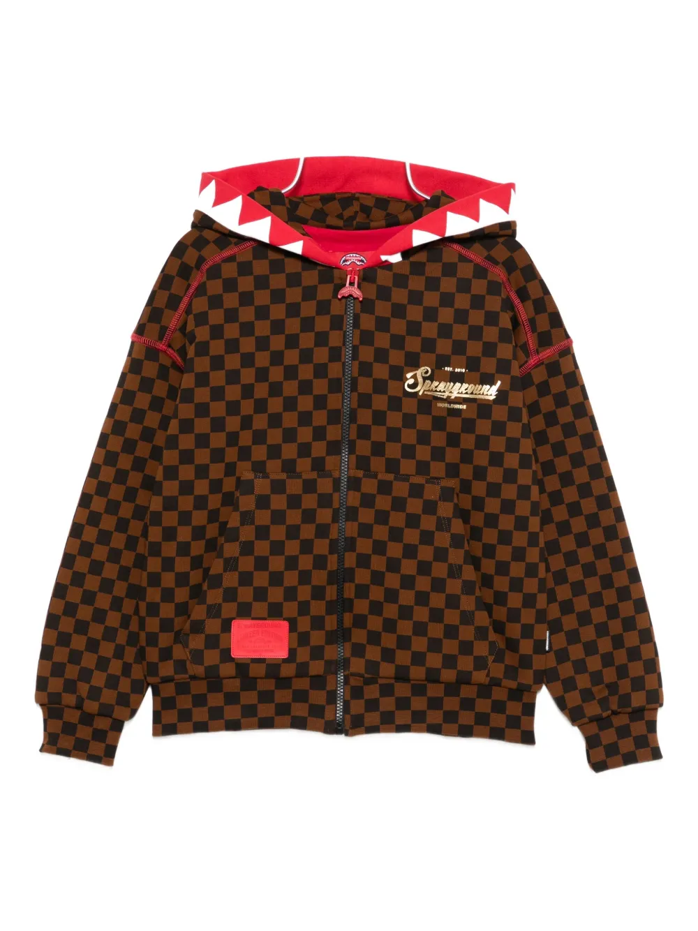Sprayground Kid Take Over The Throne Hoodie In Brown