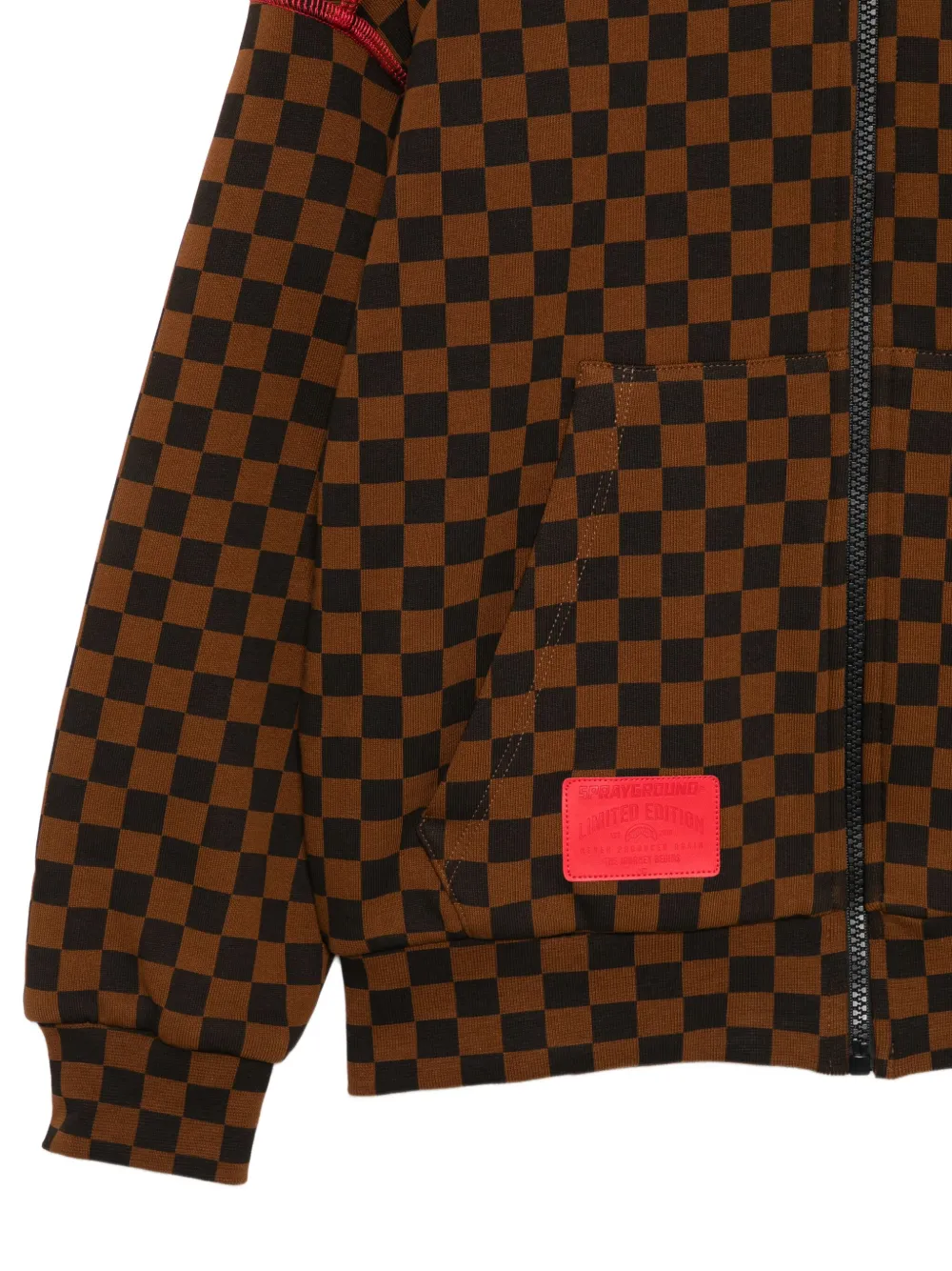 sprayground kid Hoodie met print Bruin