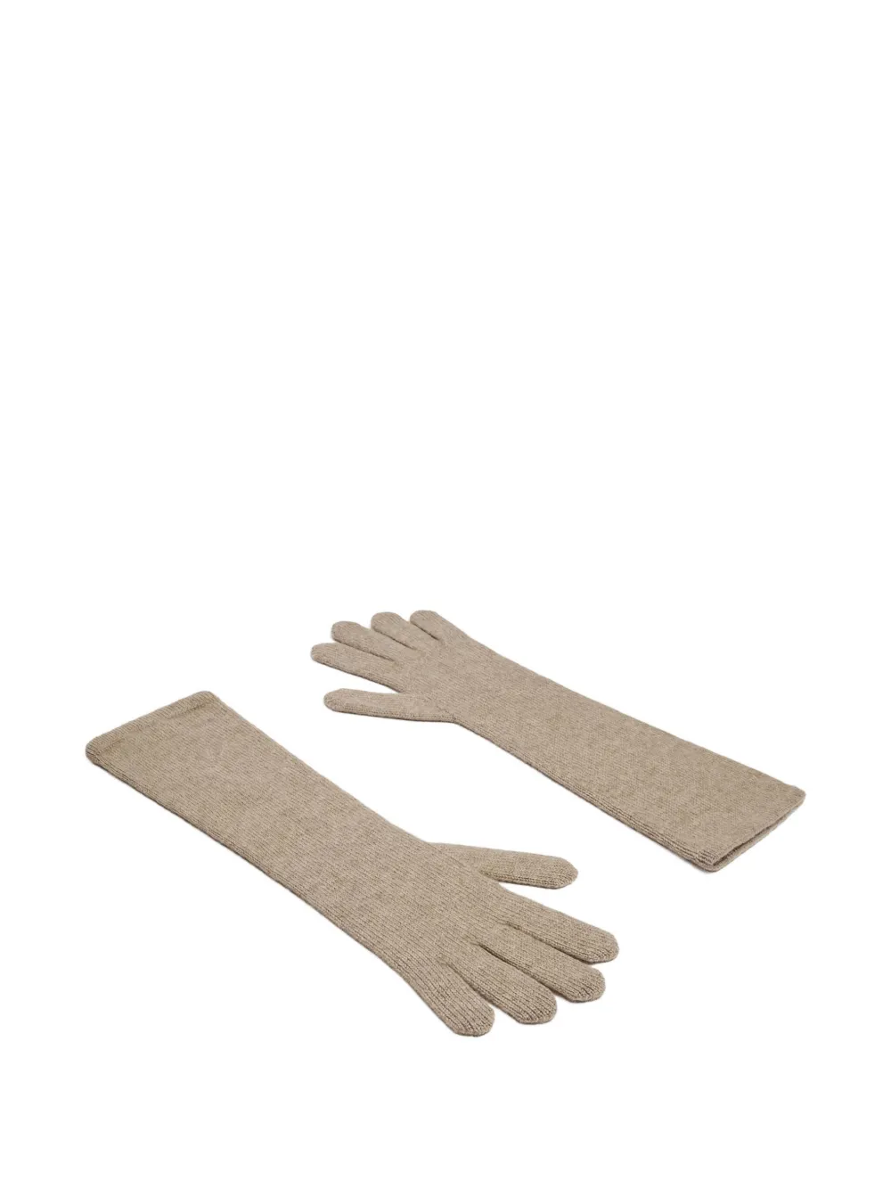 Max Mara Geribbelde handschoenen - Beige