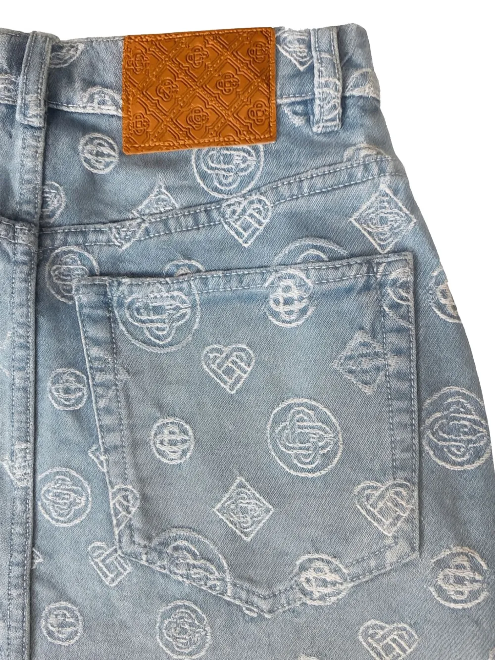 Casablanca Monogram-patterned Skirt In Blue