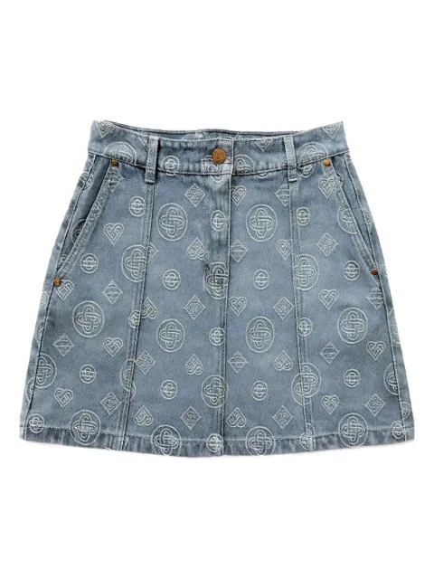 Casablanca monogram-patterned skirt