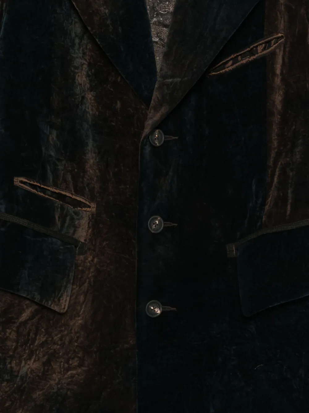 Ziggy Chen Notch-lapels Panelled Coat In Brown