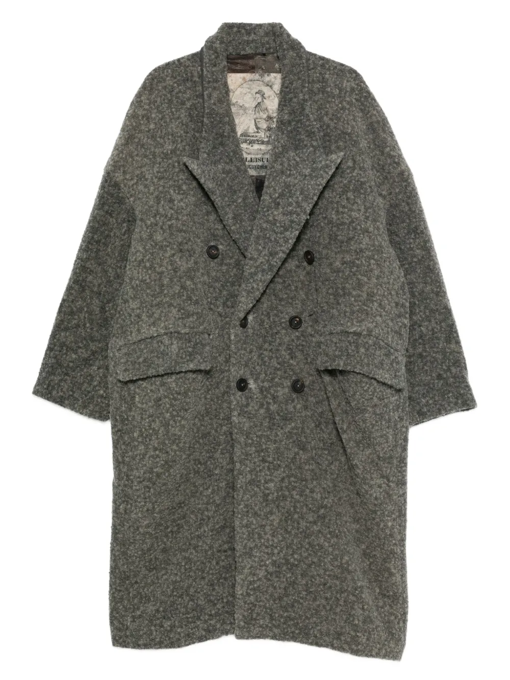 Ziggy Chen double-breasted coat | Grey | Image 1