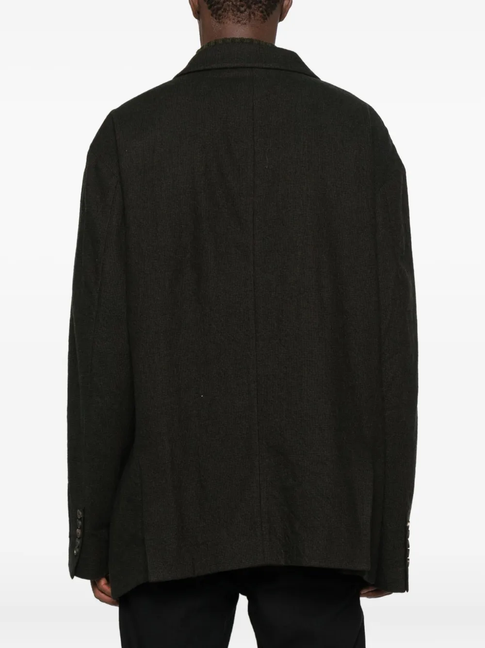 Ziggy Chen Virgin Wool-blend Blazer In Black