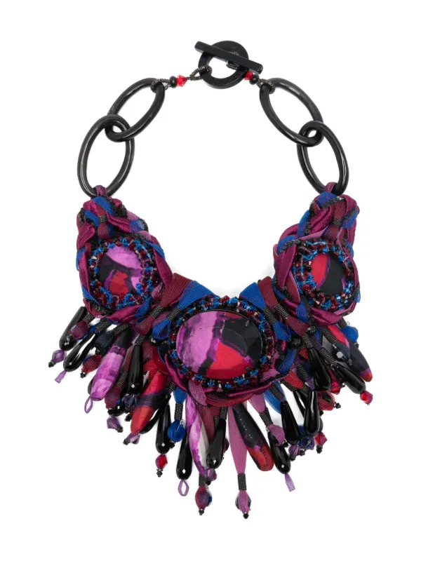 Giorgio Armani Pre-owned 2000s Beaded Necklace in Black