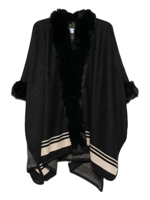 Blugirl fur-trim striped coat