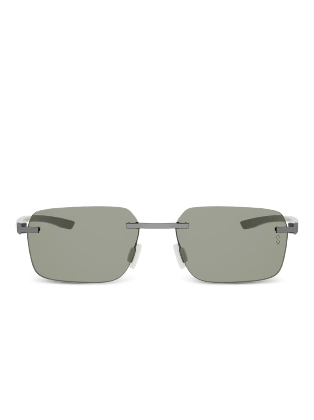 TAG Heuer rimless rectangle-frame sunglasses | Green | Image 1