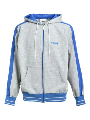 Enfants Riches Déprimés Patchwork zip-up Hoodie | Blue | FARFETCH