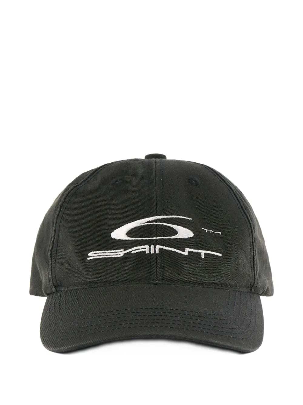 Saint Mxxxxxx Logo-embroidered Baseball Cap In Black