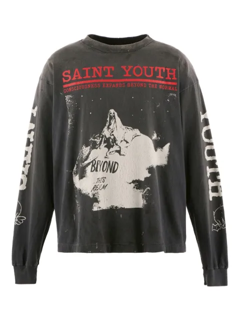 SAINT MXXXXXX graphic-print long-sleeve T-shirt