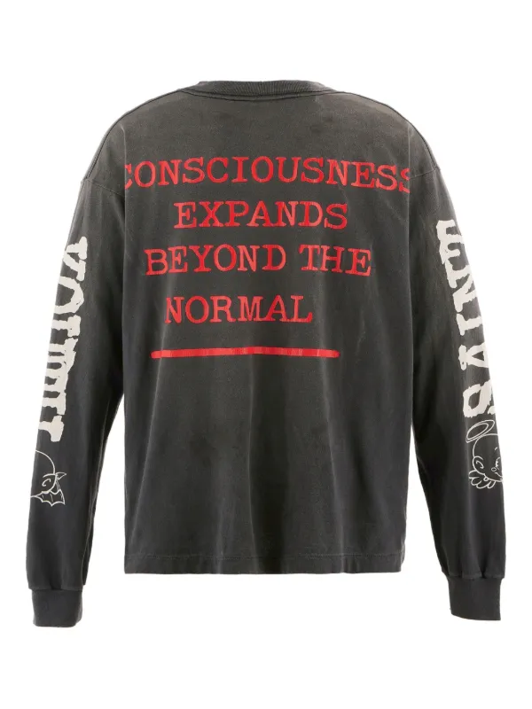 SAINT MXXXXXX graphic-print long-sleeve T-shirt | Black | FARFETCH