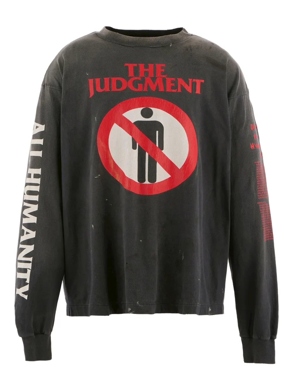 Saint Mxxxxxx Graphic-print Long-sleeve T-shirt In Black