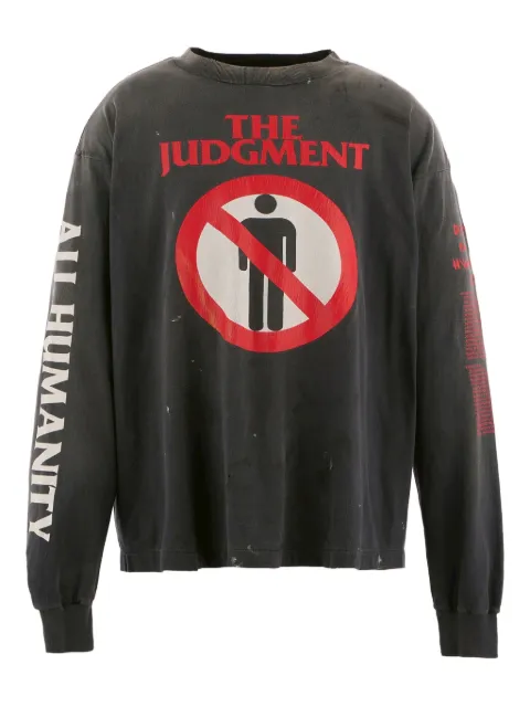 SAINT MXXXXXX graphic-print long-sleeve T-shirt