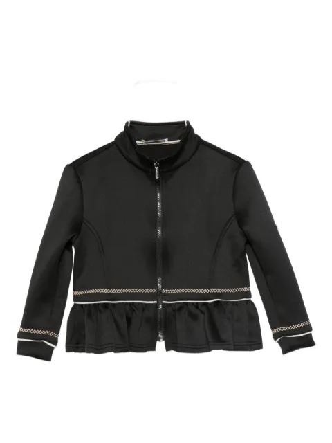 Monnalisa ruffled zip-up jacket