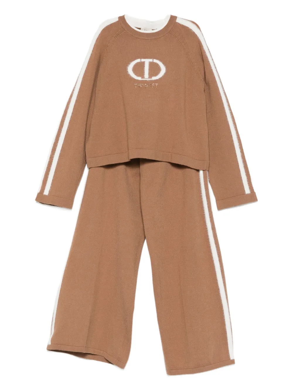 TWINSET Kids logo-detailing tracksuit - Marrone