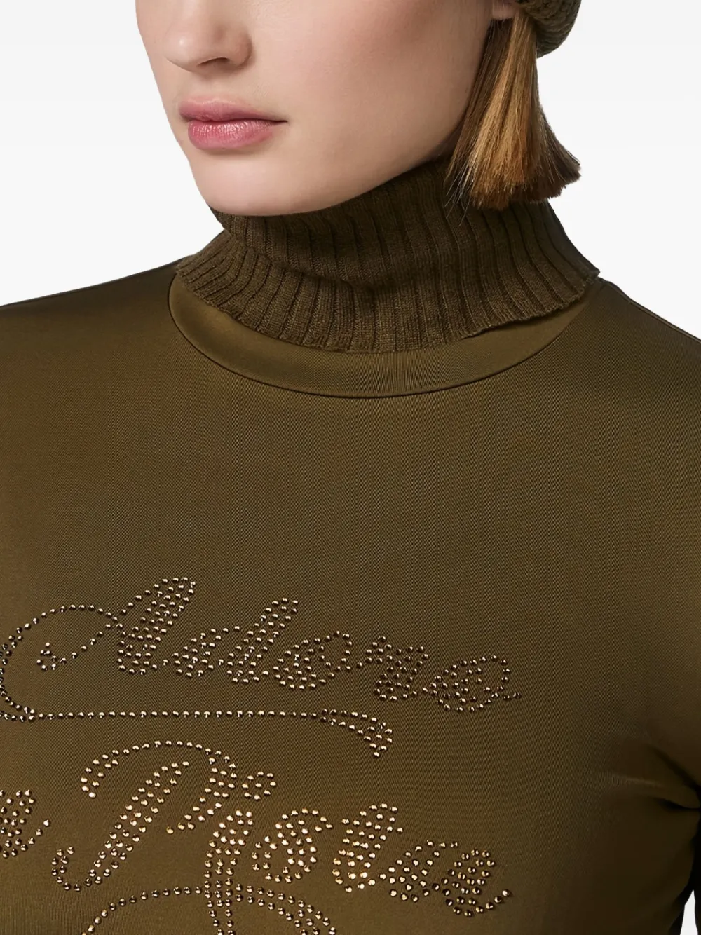 Goldbergh Valerie embossed beanie hat - Groen