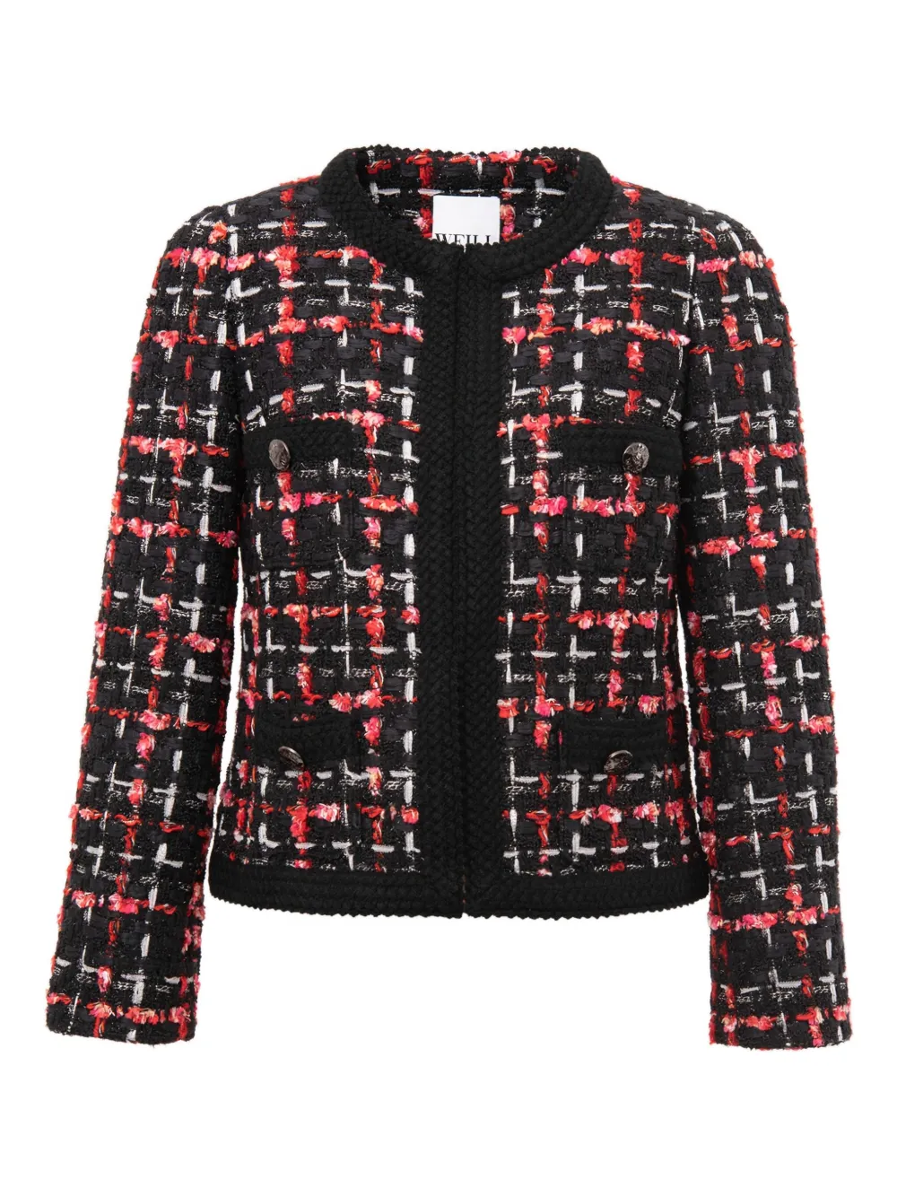 WEILL PARIS checked-braid tweed jacket | Red | Image 1