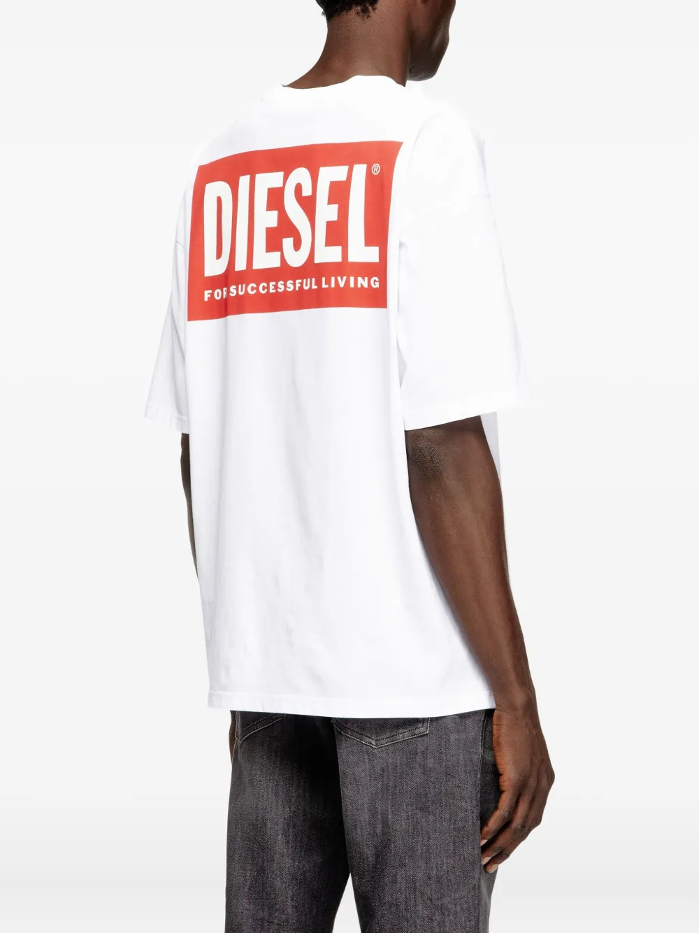 Diesel T-BOXT-BISK T-shirt met logo Wit