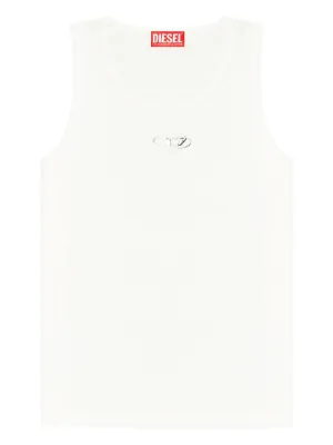 Diesel T-Lifty-D logo-embroidered Tank Top | White | FARFETCH