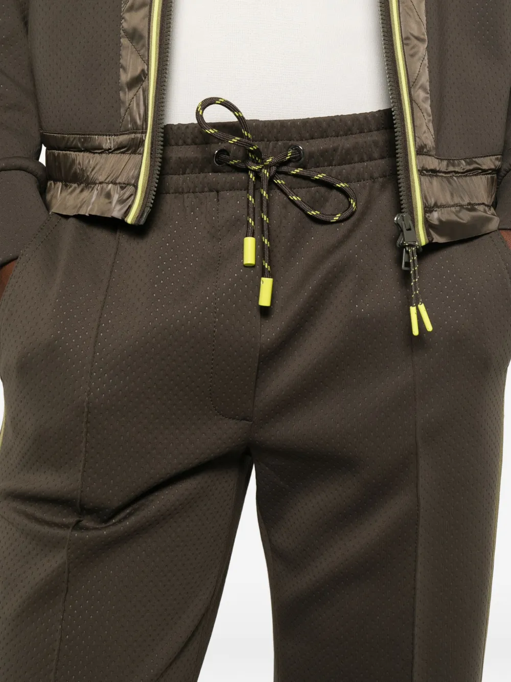 Marccain Drawstring-waist Side-stripe Pants In Brown