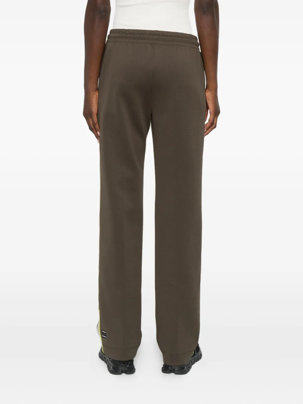 Marccain Drawstring-waist Side-stripe Pants In Brown