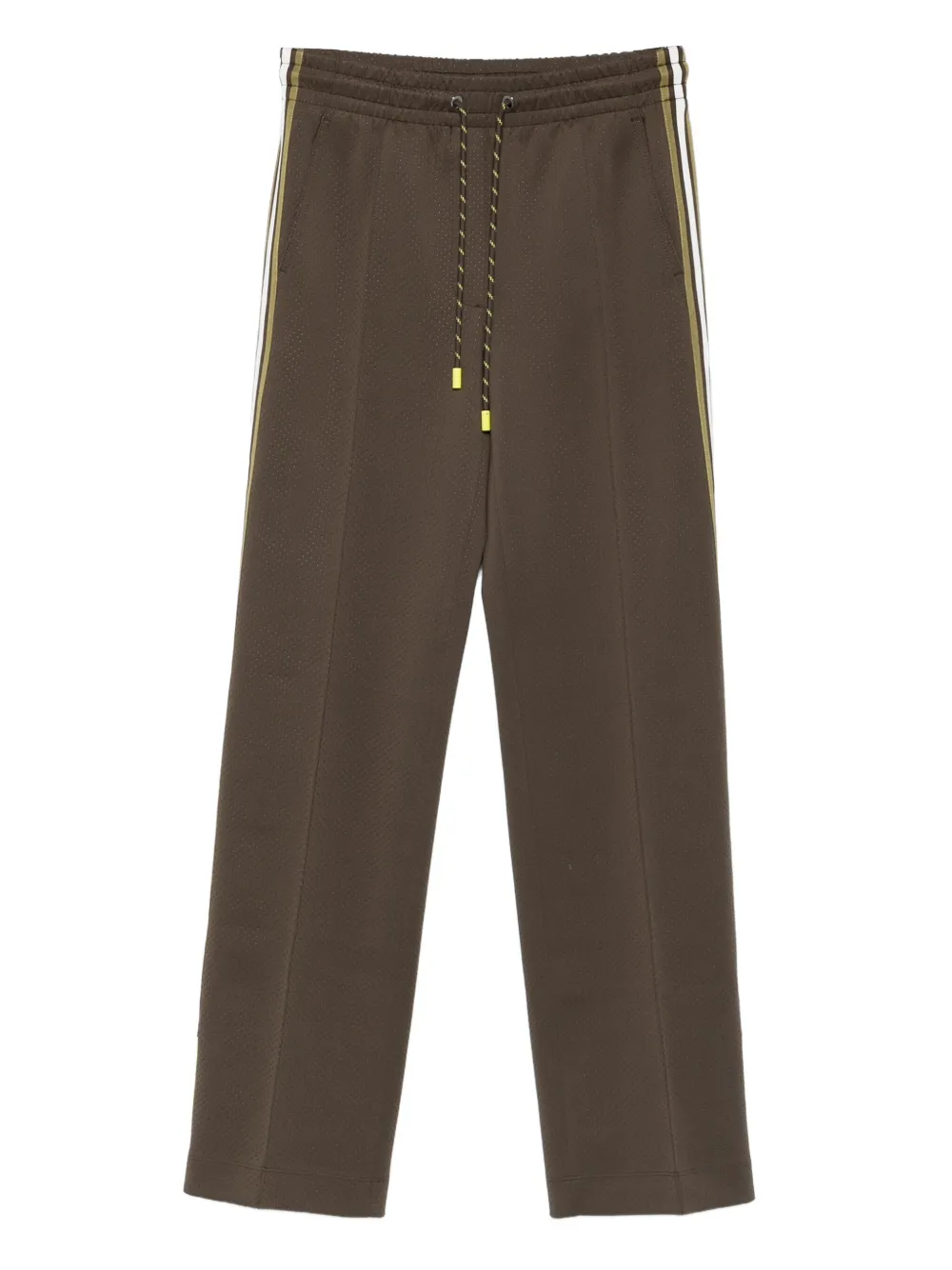 Marccain Drawstring-waist Side-stripe Pants In Brown