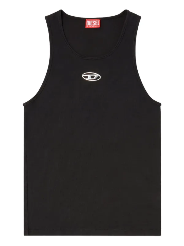 Diesel Cotton Tank Top With Logo | Black | FARFETCH