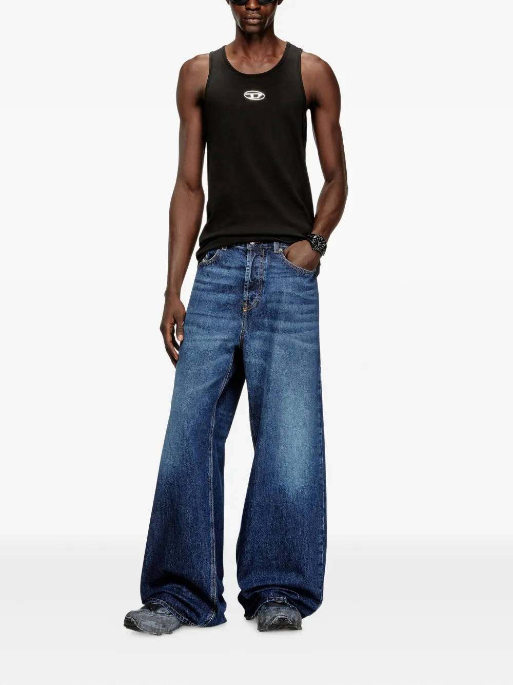 Diesel T-LIFTY-IOD T-shirt - Zwart