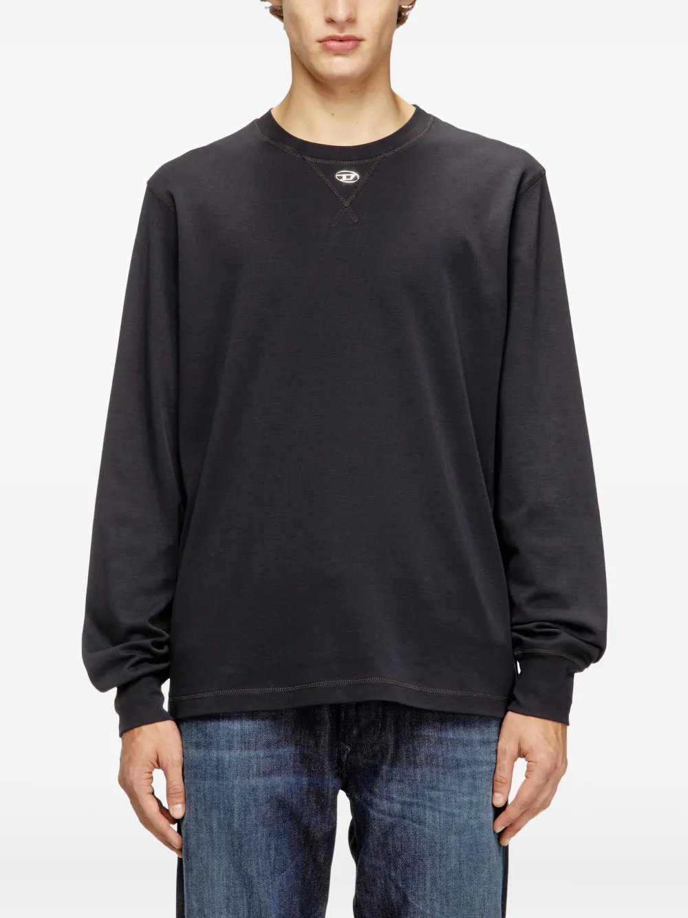 Diesel T-MADJUST T-shirt met lange mouwen Zwart