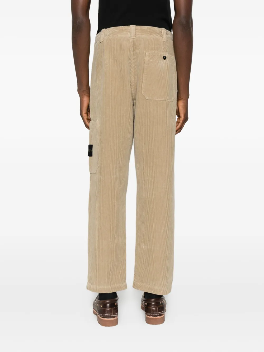 Stone Island Ribfluwelen straight broek Beige