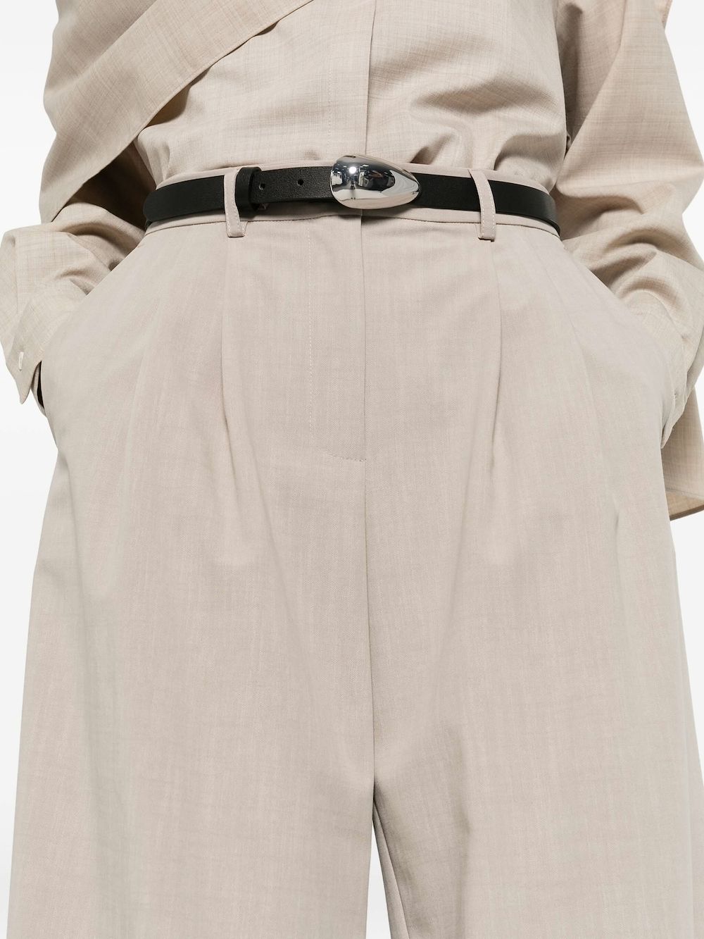 Su Pleated Pants In Neutral