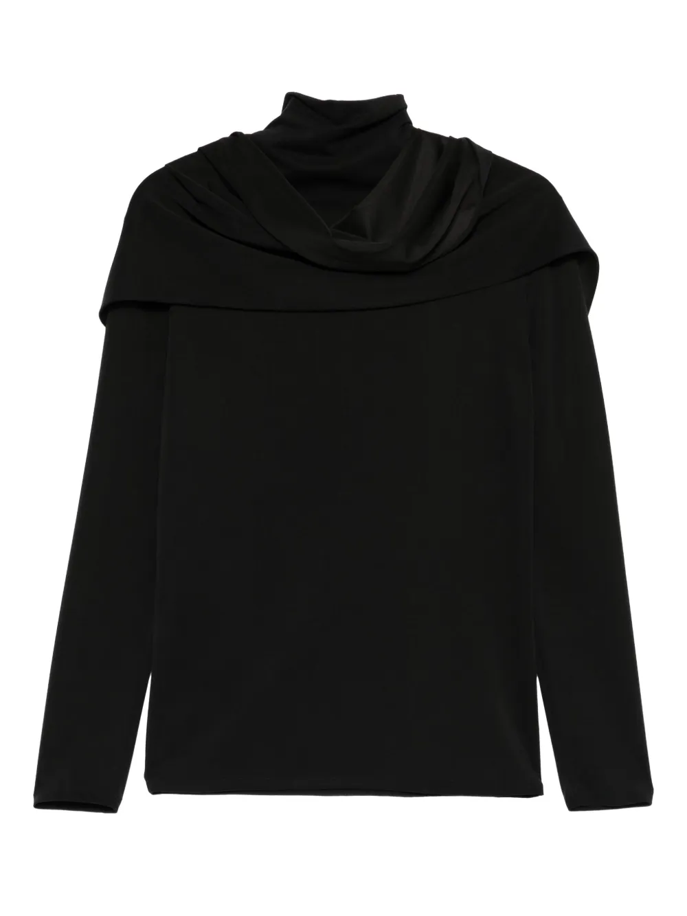 Su suéter drapeado con cuello de tortuga | negro | Image 1