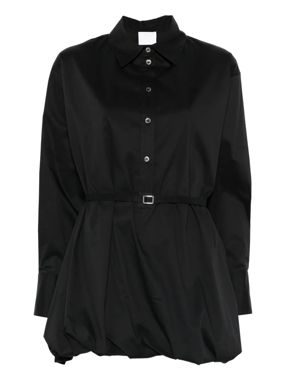 Su belted shirt - Nero