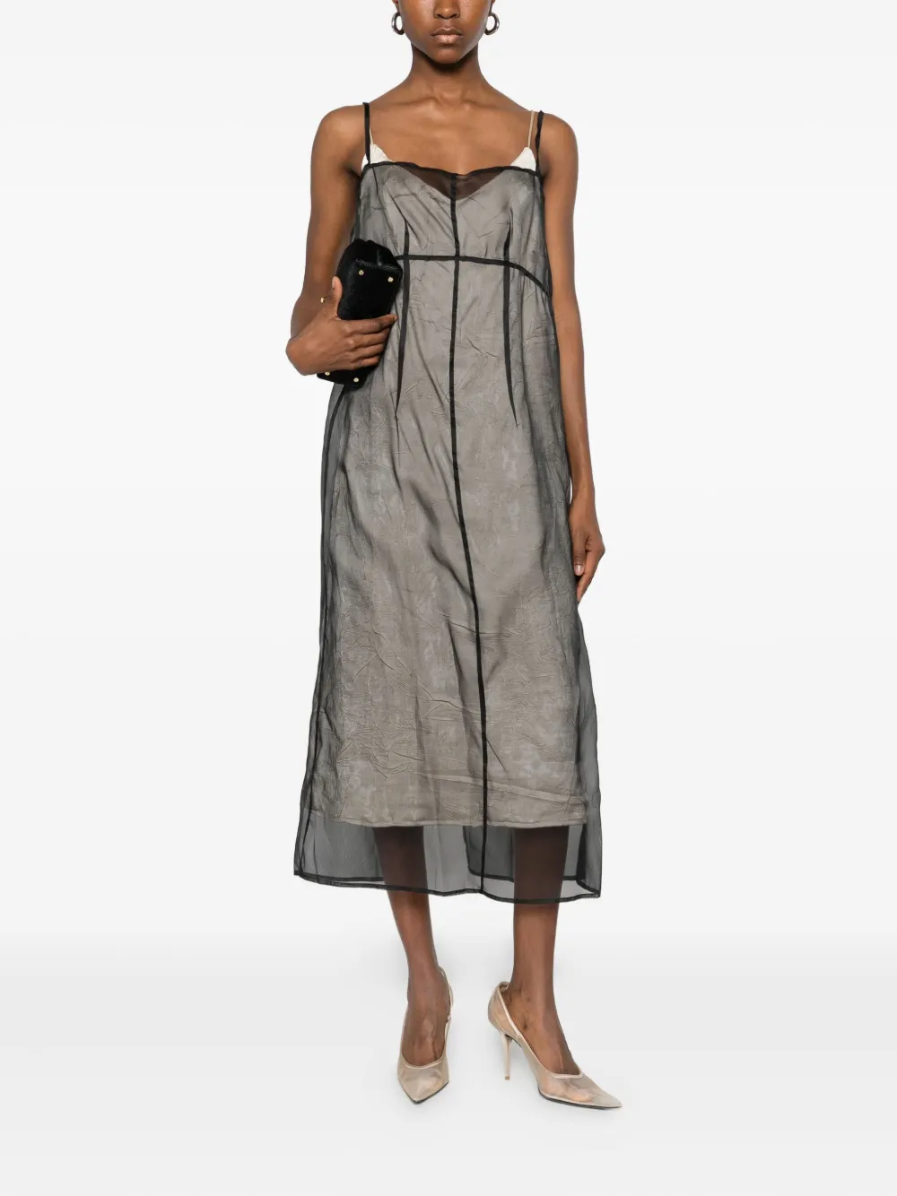 Su panelled sleeveless dress - Grijs