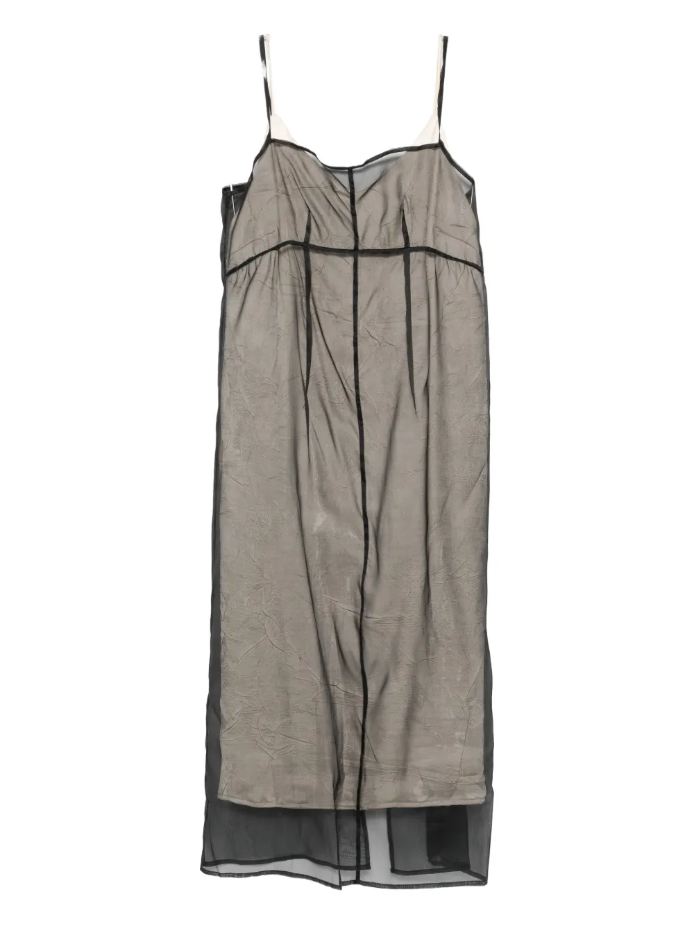 Su Panelled Sleeveless Dress In Brown
