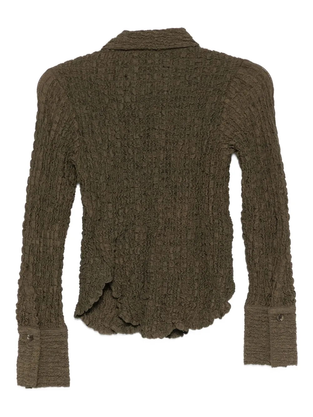 Song For The Mute distressed-effect shirt - Groen
