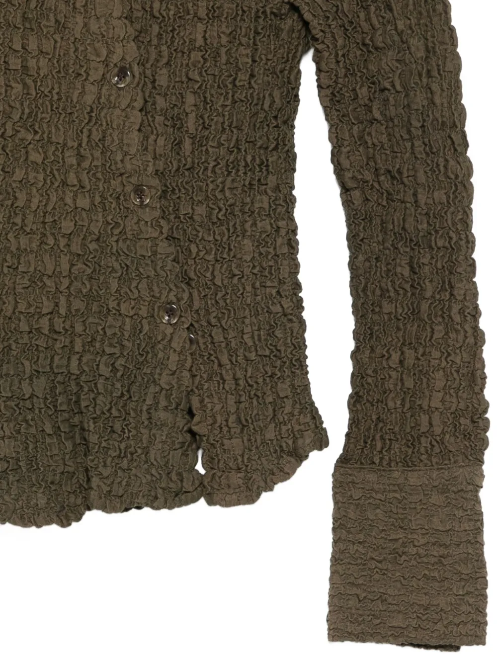 Song For The Mute Poloshirt met gerafeld effect Groen