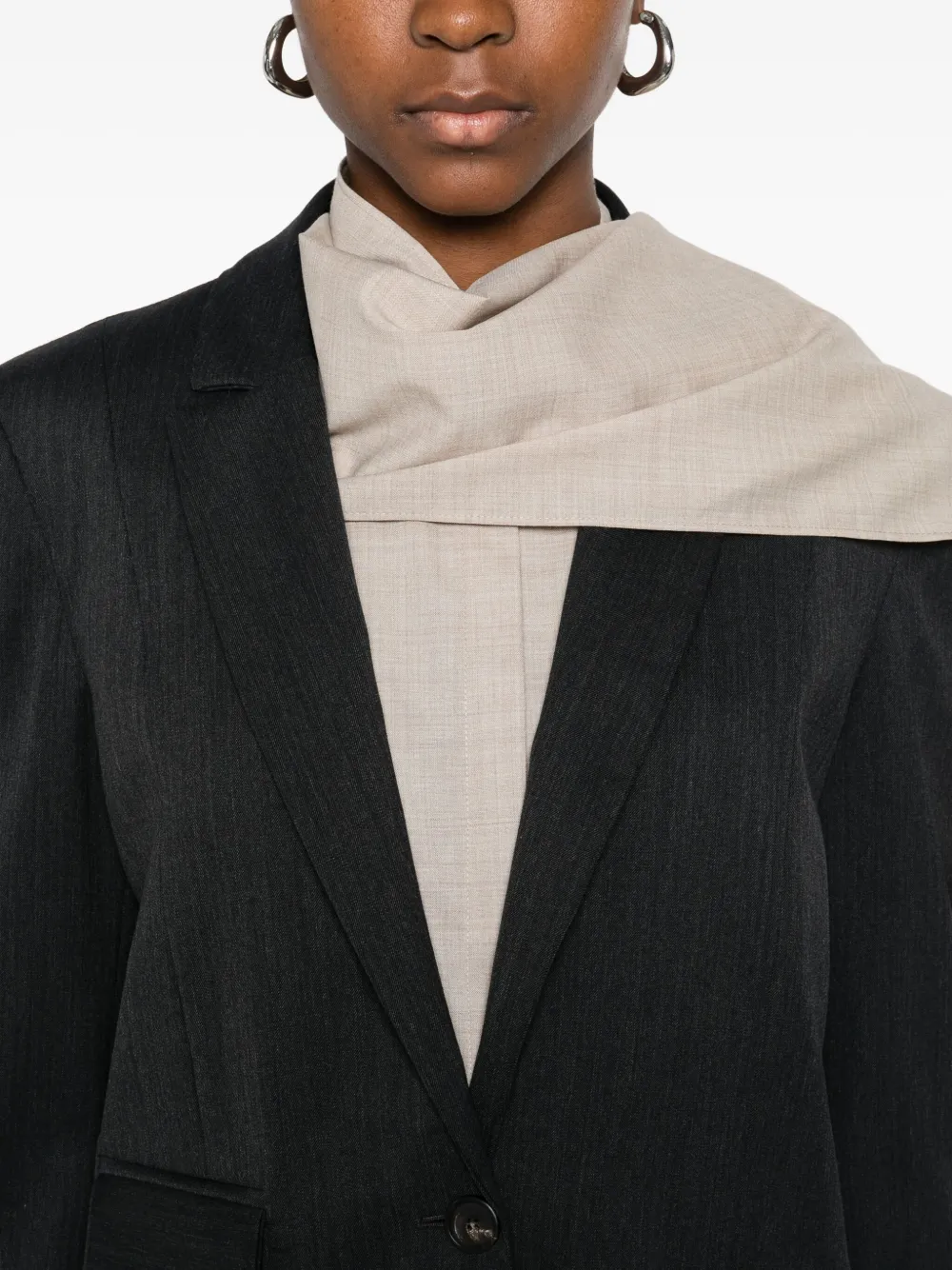 Su Notched-lapel Jacket In Black