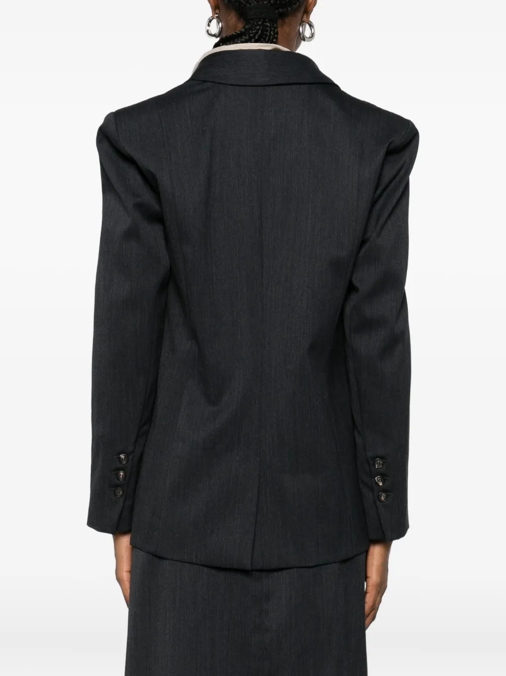 Su Notched-lapel Jacket In Black