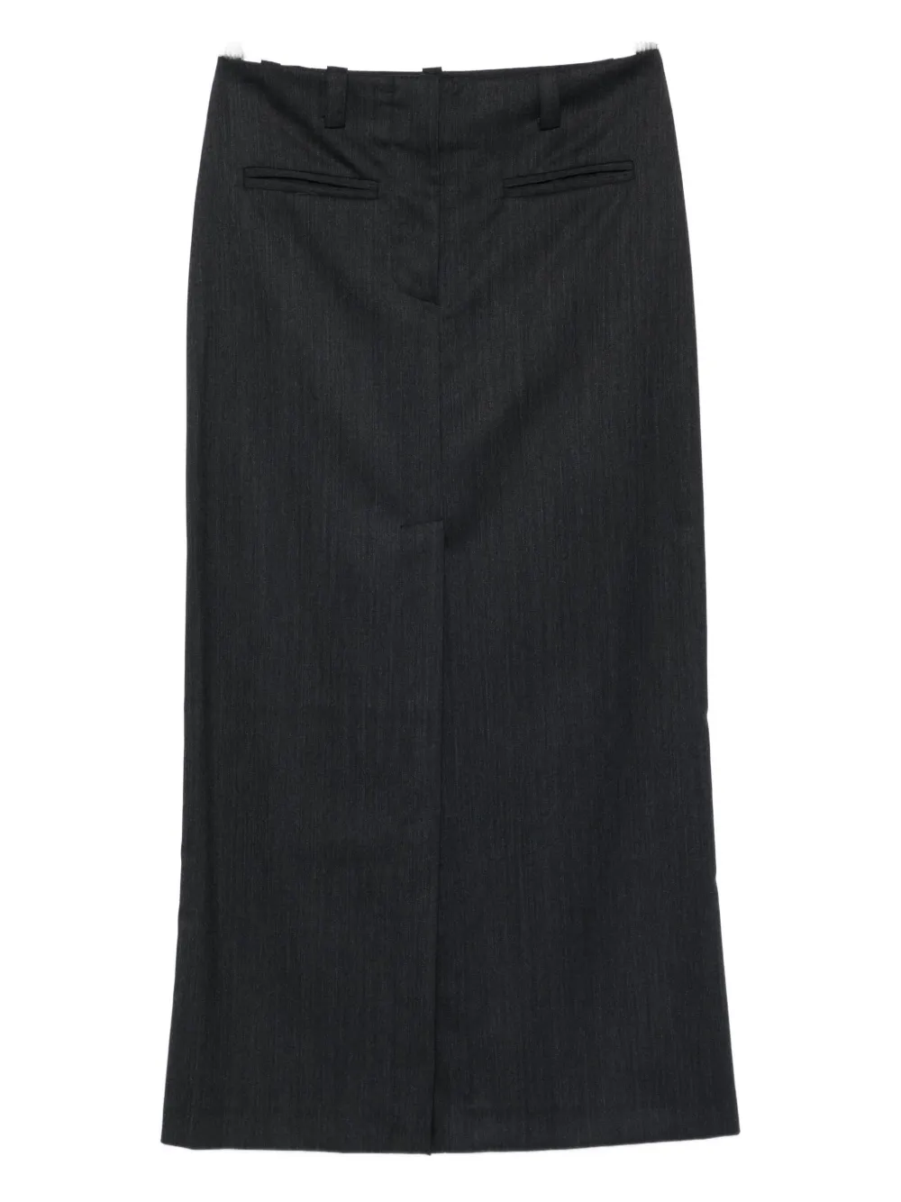 Su Rear-vent Skirt In Black