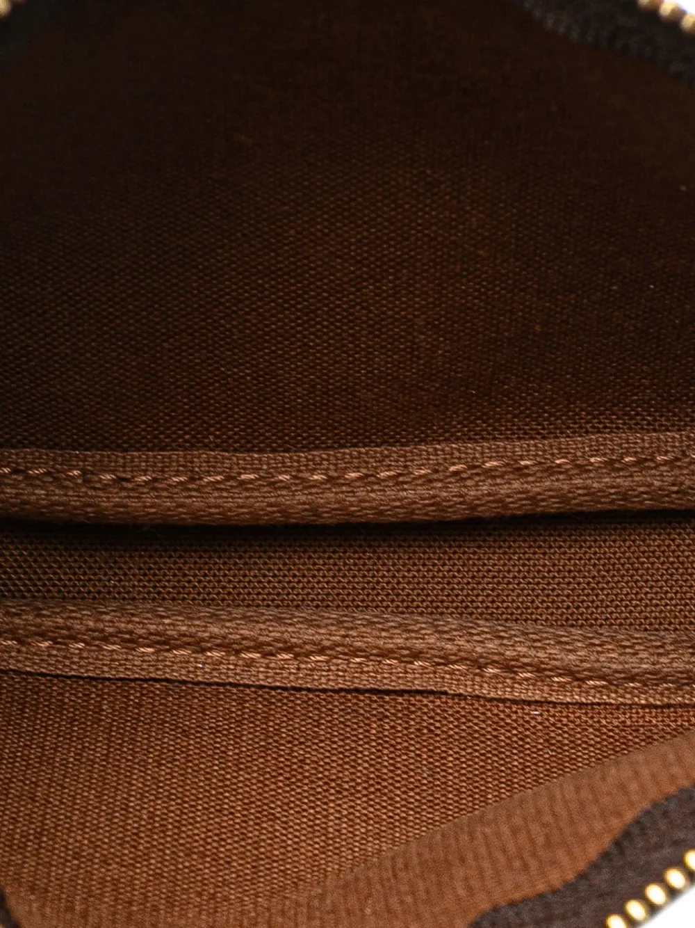Pre-owned Louis Vuitton 2006 Monogram Mini Pochette Accessoires Handbag In Brown