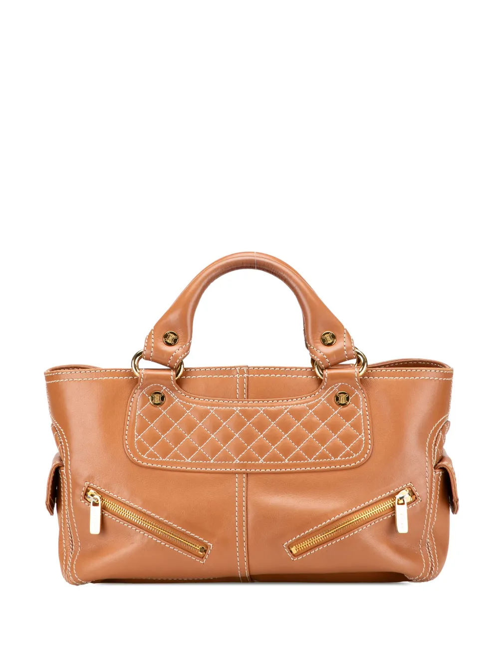 Celine Pre-Owned 2000 Leather Biker Boogie handbag | Brown | Image 1