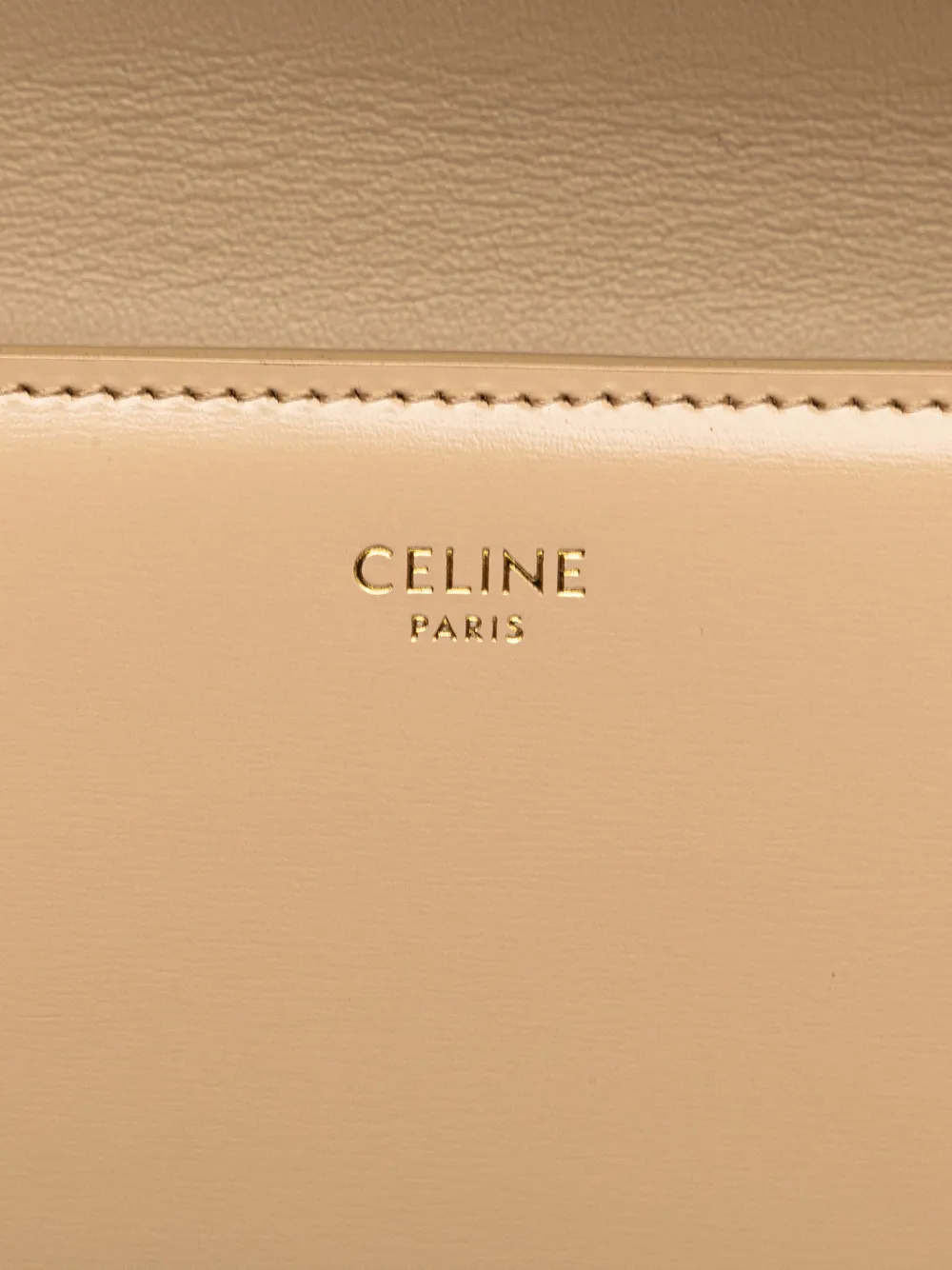 2022 Teen Shiny Calfskin Triomphe Besace Clea Chain Crossbody Bag
