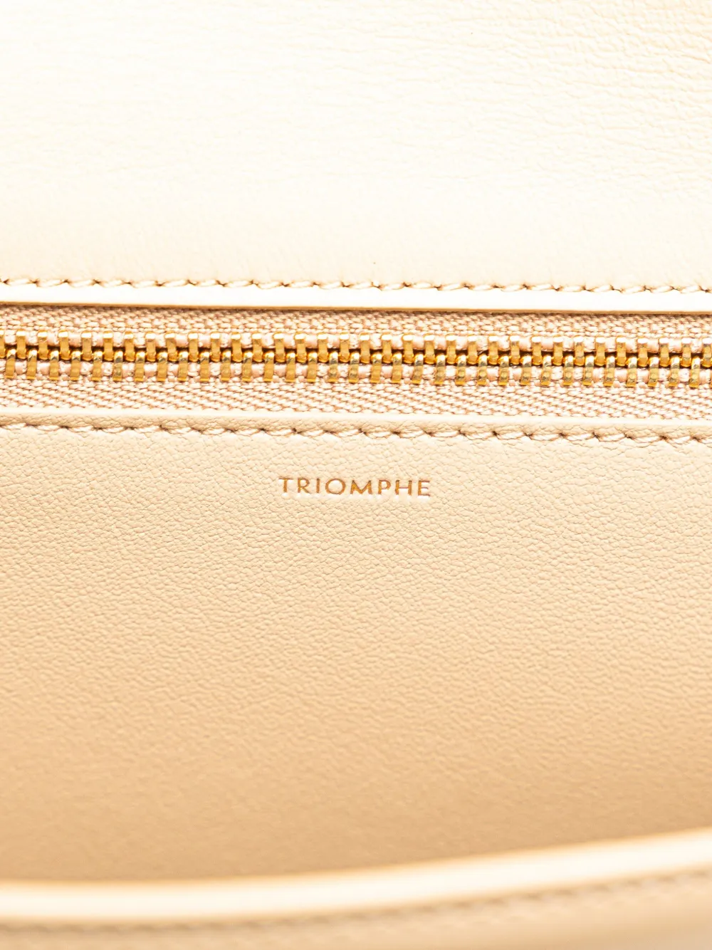 2022 Teen Shiny Calfskin Triomphe Besace Clea Chain Crossbody Bag