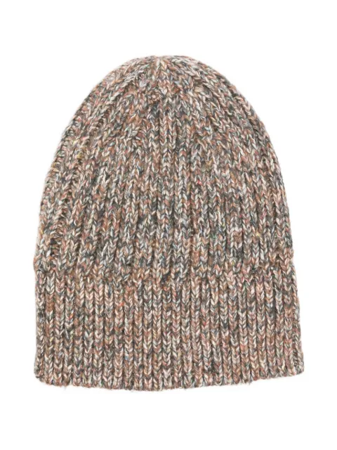 Song For The Mute mélange-effect ribbed beanie