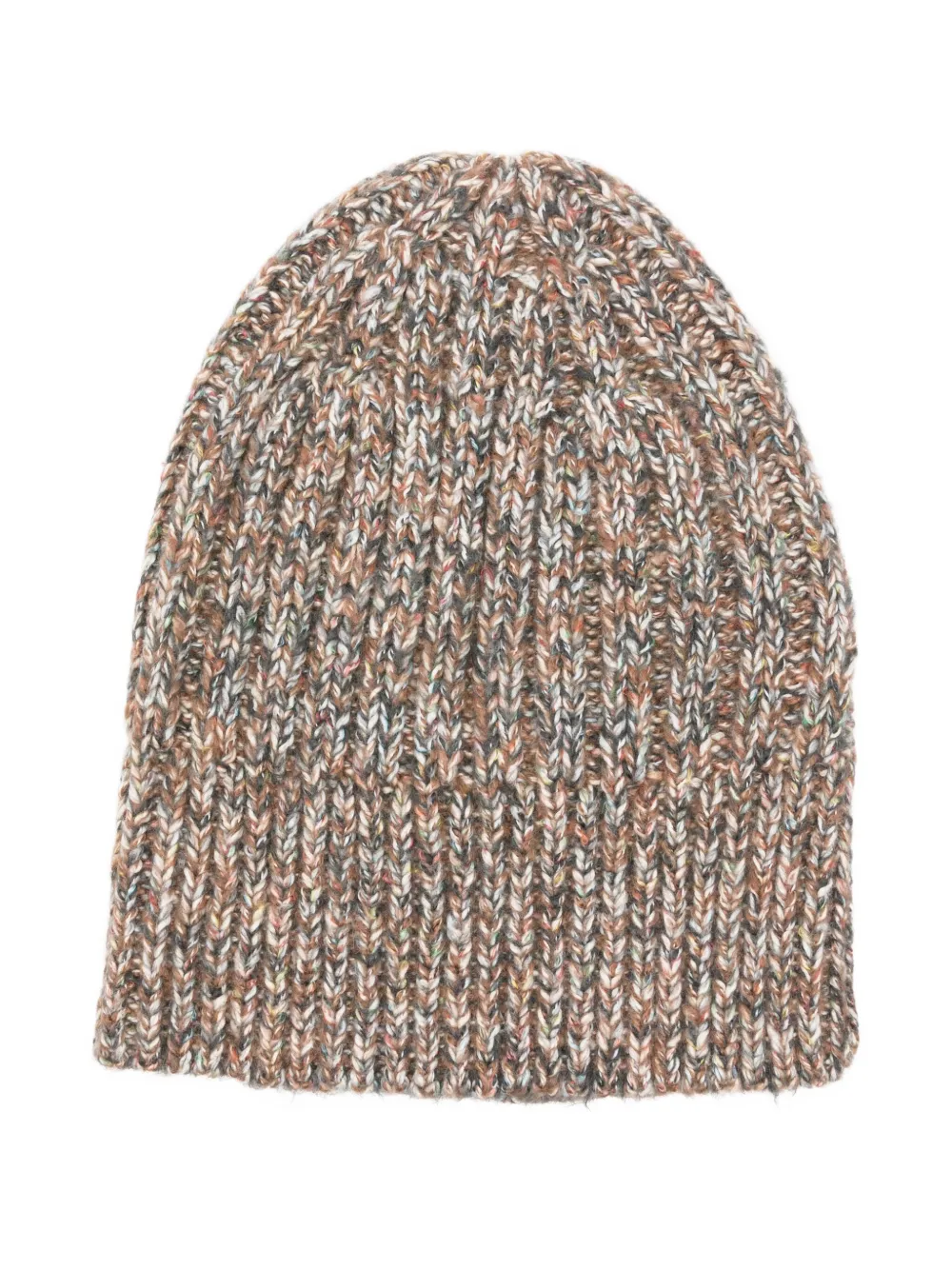 Song For The Mute mélange-effect ribbed beanie - Beige