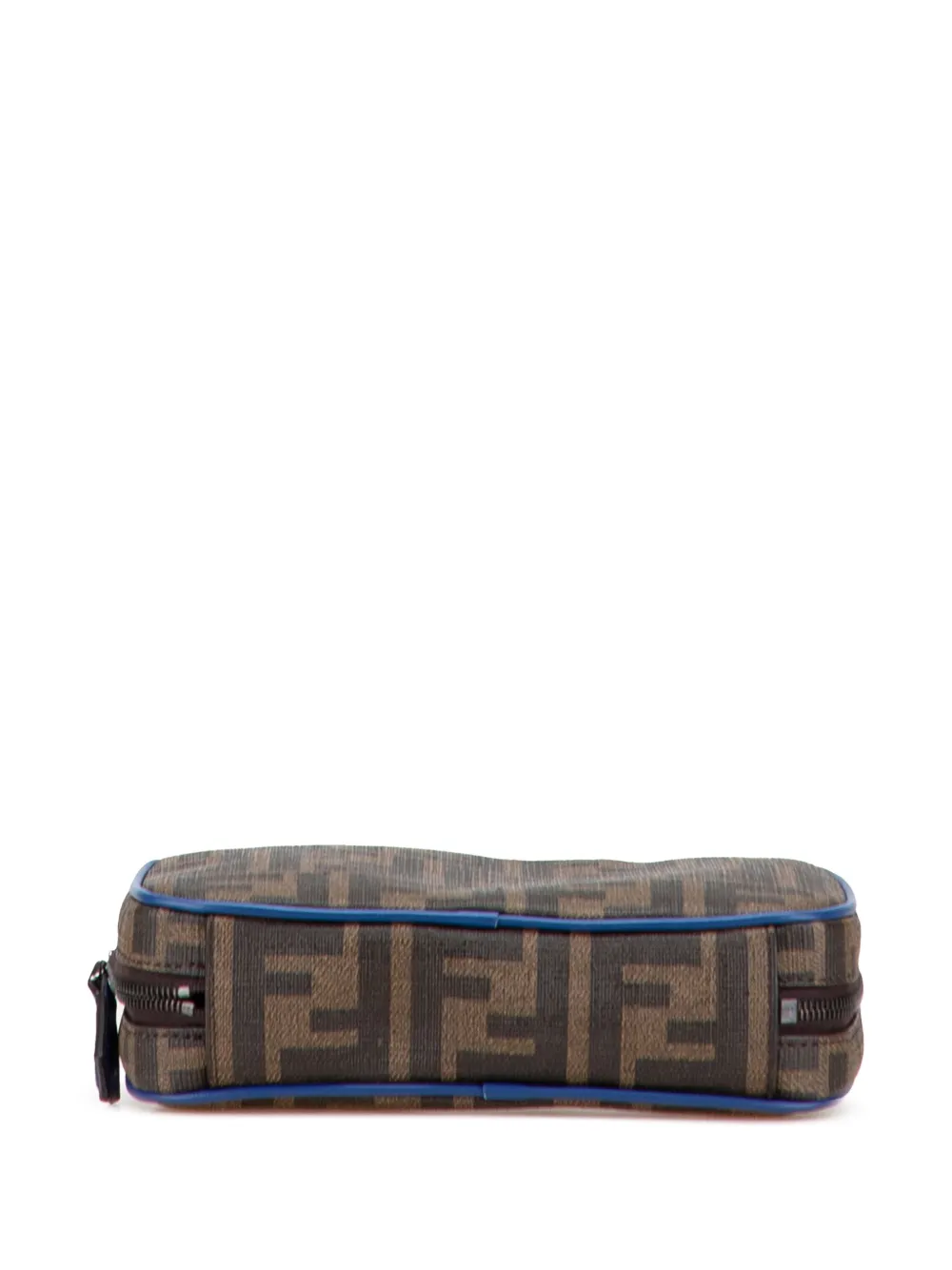 Pre-owned Fendi 2010-2025 Zucca Coated Canvas Camera Bag Crossbody Bag In Brown