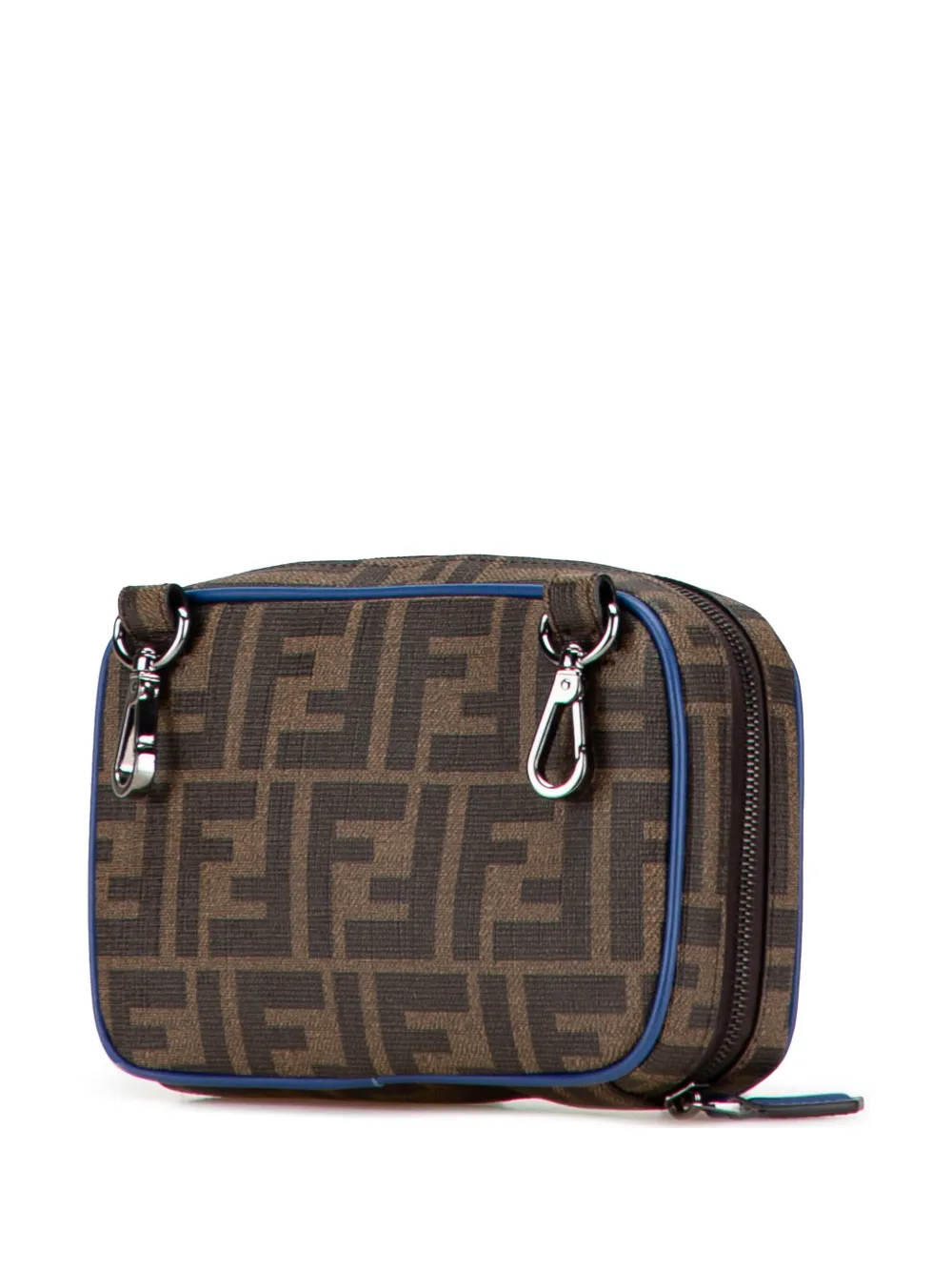 Pre-owned Fendi 2010-2025 Zucca Coated Canvas Camera Bag Crossbody Bag In Brown