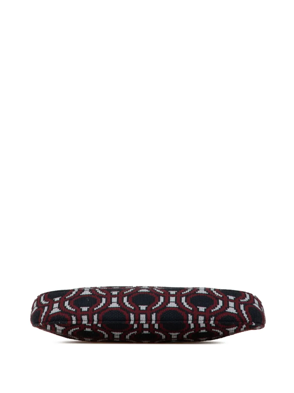 Pre-owned Prada 2000-2013 Jacquard Knit Cleo Shoulder Bag In Black